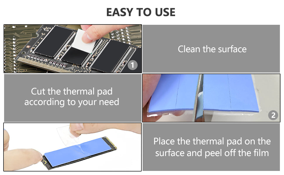 TRUEBOND 3w/mk Thermal Silicone Pad Size- 145x145x2mm Soft Safe Simple to Apply for SSD CPU GPU Chipset Cooling (Pack of 1) (Grey, Thikness 5 MM)