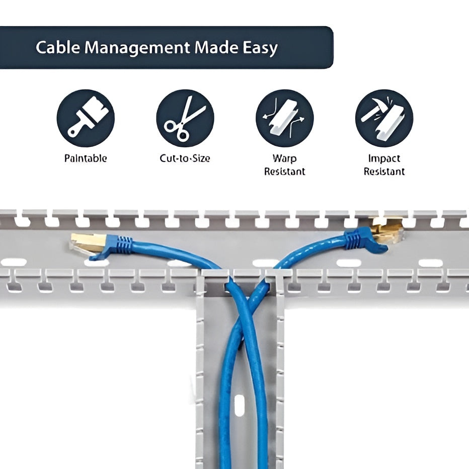 PVC AR Duct Cable Tray Managers/Wiring Channels/Cable Tray PVC FRLS Type 50 cm (Size -45 X 45)