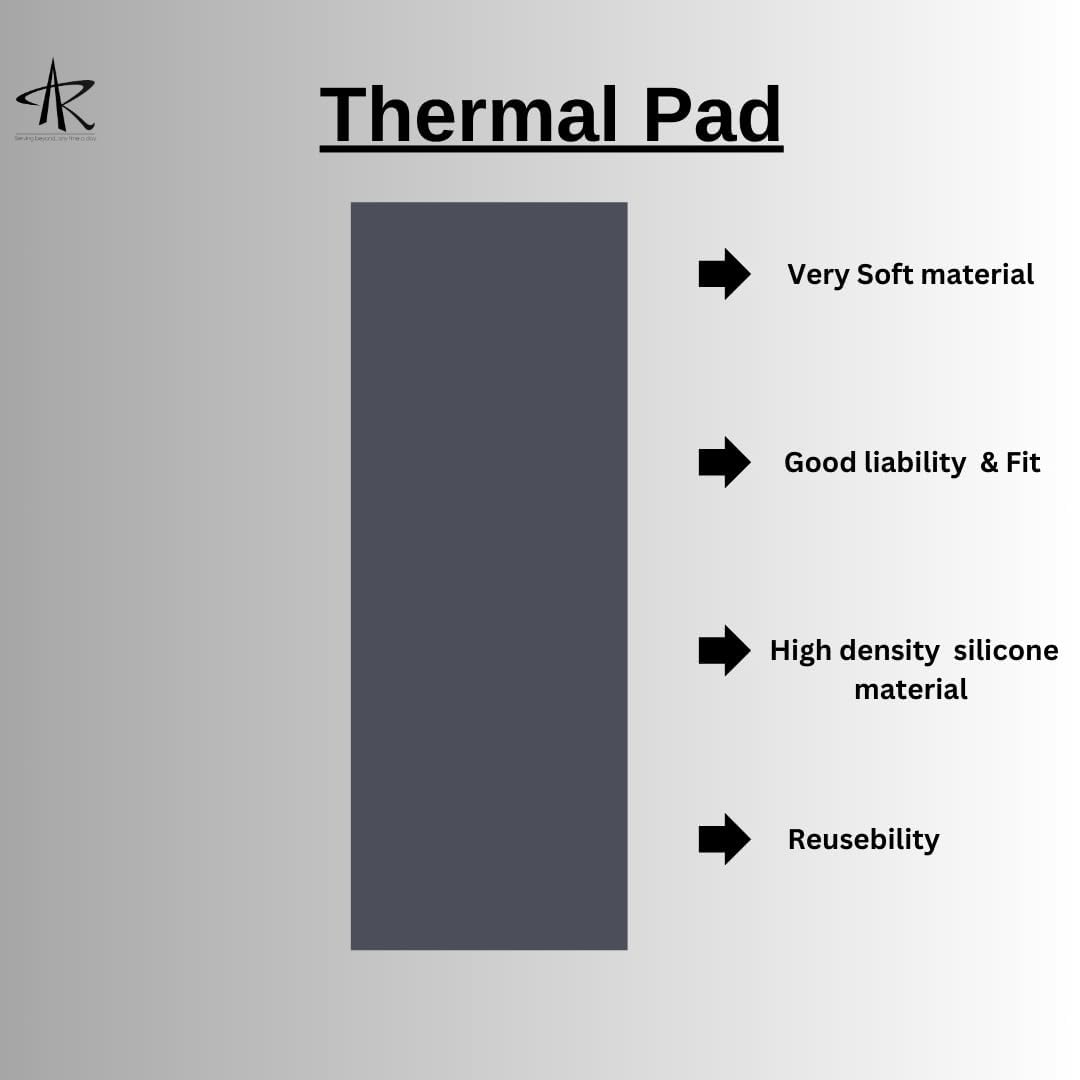 TRUEBOND 12W/mk Thermal Pad (Size-120X120MM) Ideal Gap Filler, Excellent Heat Conduction. Grey (Pack of 1) (17 MM)