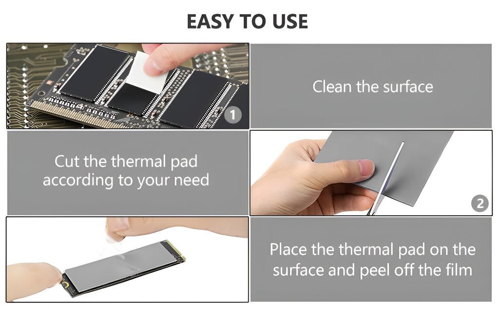 TRUEBOND 9w/mk Thermal Silicone Pad Size- 145x145 Soft Safe Simple to Apply for SSD CPU GPU Chipset Cooling (Pack of 1) (Grey, Thikness-1 MM)