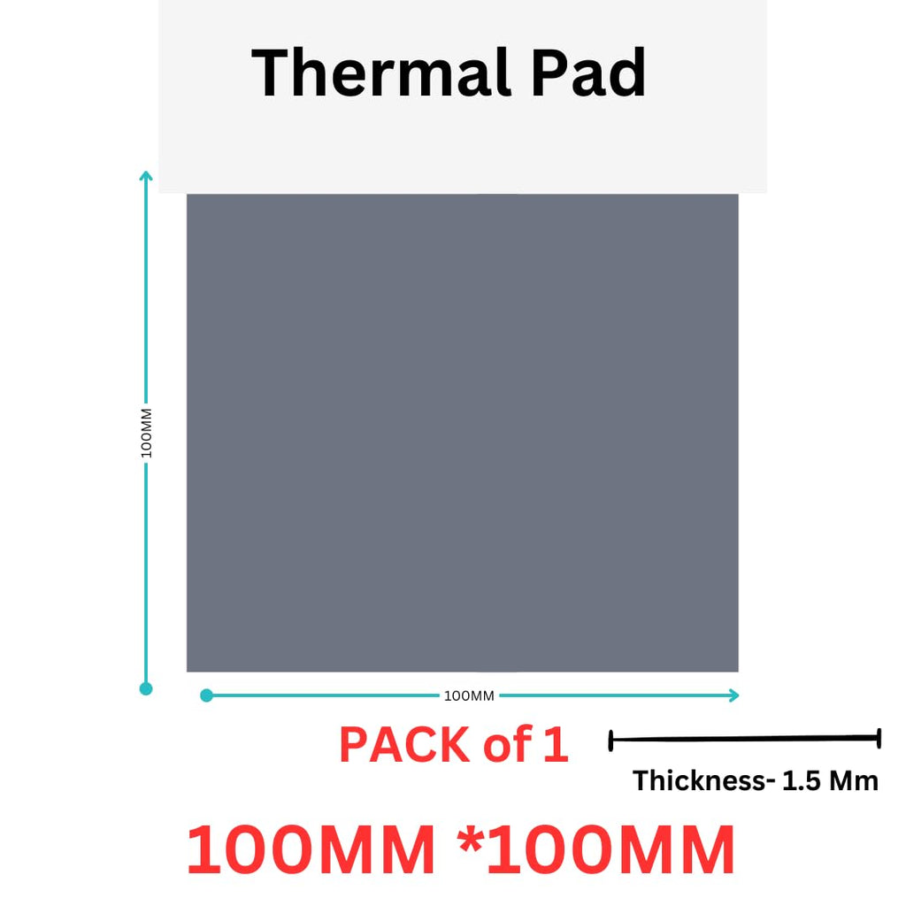 AR Thermal Pad 3W/mk (Thermal conductivity) 100x100x1.5mm. Excellent Heat Conduction, Ideal Gap Filler. GREY