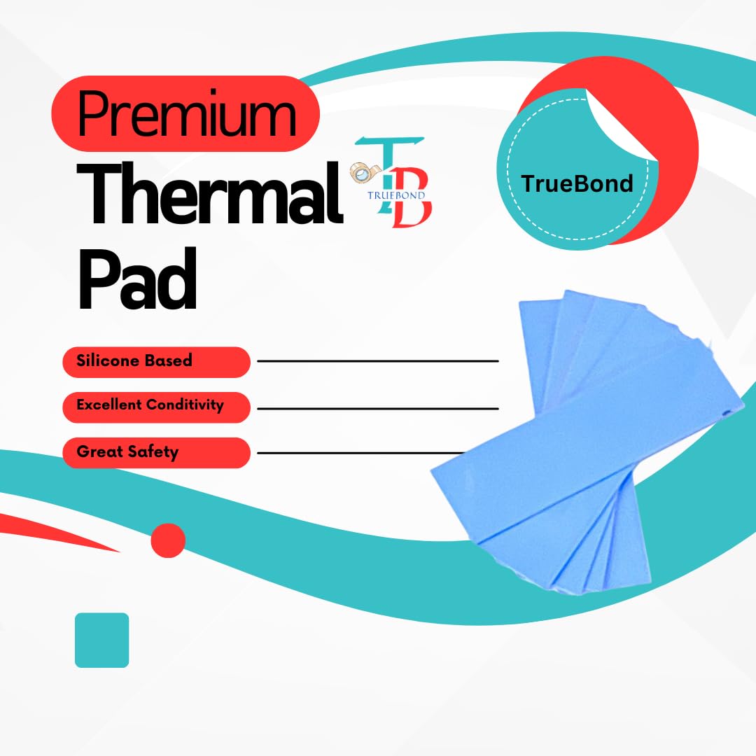 TRUEBOND GP-Ultimate 15W Thermal Pad 120x20x1MM 2pcs, Excellent Heat Conduction, Ideal Gap Filler. Easy Installation (Blue, 1 MM)