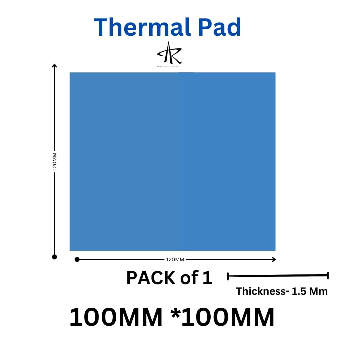TRUEBOND Heatsink Thermal Conductive Silicone Pad Size (100 x 100 MM) 12 W/(m⋅K) Thermal Conductivity, Soft Safe Simple to Apply for SSD CPU GPU LED IC (3.5 MM)