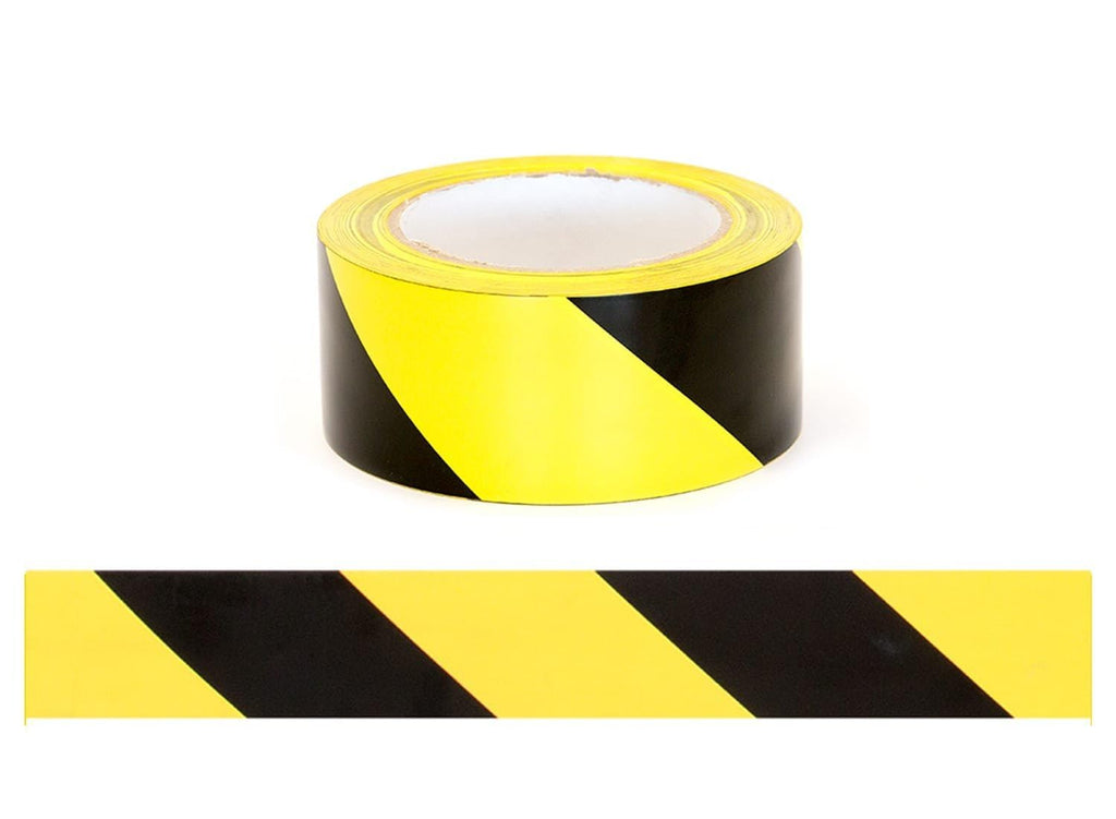 AR FLOOR MARKING TAPE ZEBRA - Safety Tape for Floor Marking - Highly Visible and Durable Floor Marking Solution PACK of 2 (Yellow & Black) (2)