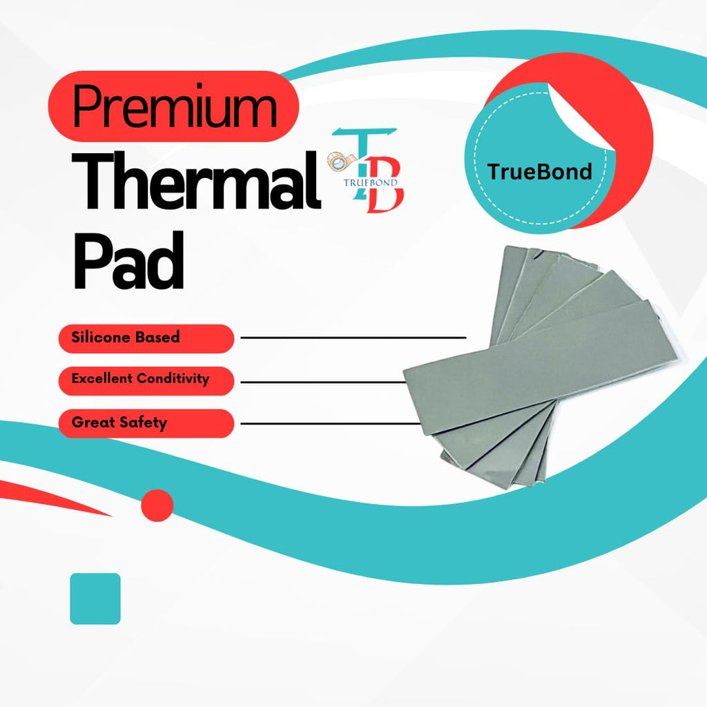 TRUEBOND 2 Pack Thermal Pad Thermal Conductive Silicone Pads with 9.0 W/(m⋅K) Thermal Conductivity, Soft Safe Simple to Apply for SSD CPU GPU LED IC Chipset Cooling (Grey, 20X67X3 MM)