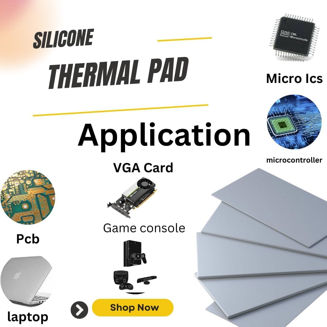 TRUEBOND Thermal Pad 6WMK (Thermal Conductivity) Thermal Pads 400x300x3mm,Simple to Apply for SSD CPU GPU LED IC Chipset Cooling - Grey