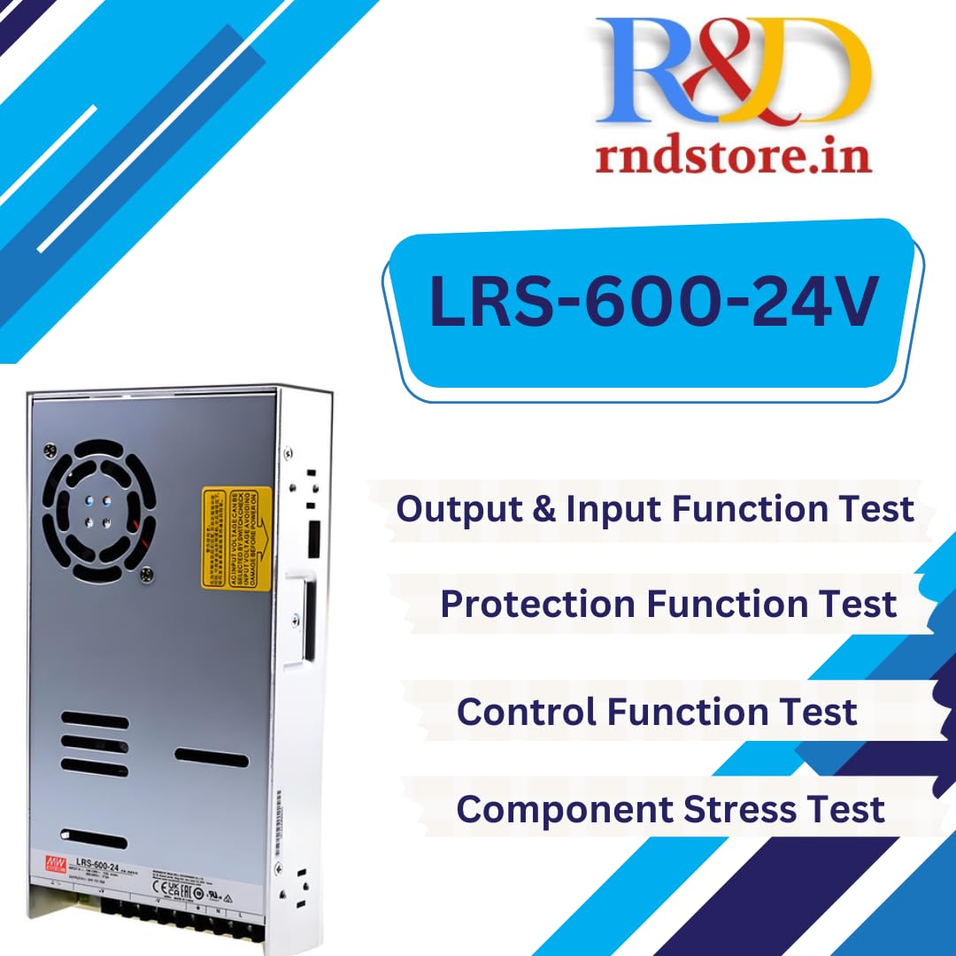 R&D Meanwell SMPS LRS-600-24 Power Supply (24v-600w) for Industrial Automation Machinery