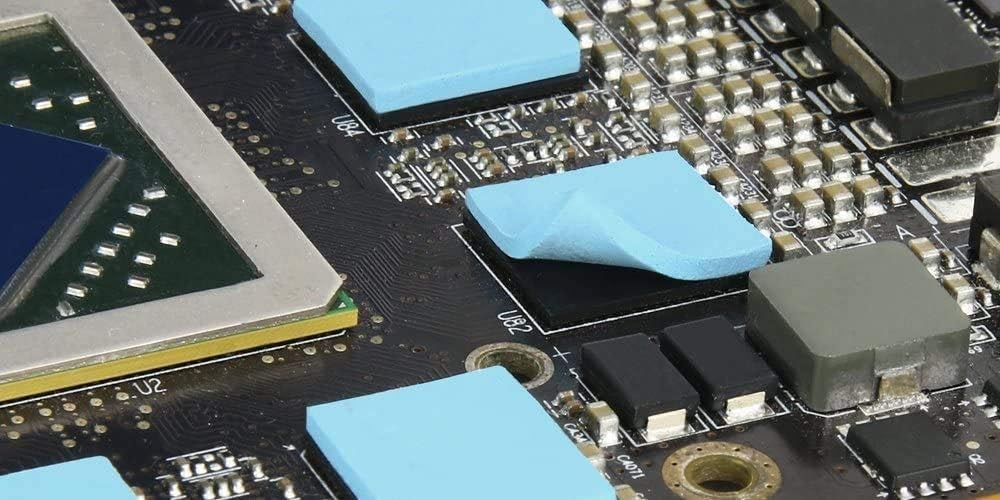 AR 5 PACK Thermal pad Size- 20x67x2mm thermal Conductive Silicone Pads with 9.0 W/(m?K), Soft Safe Simple to Apply for SSD CPU GPU LED IC Chipset Cooling Blue