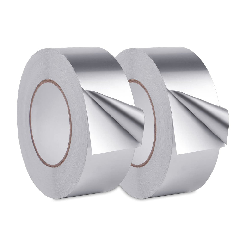 AR Aluminium Foil Tape Silver Tape 20 Meters in Length 72mm Foil Tape for Air Duct Joining, Used for AC Ducting, Pipe Work, High Temprature Ducting Tape Pack of 2