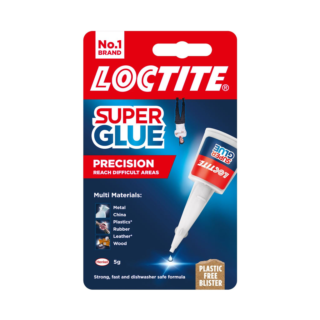 Loctite Precision, Strong All Purpose Liquid Adhesive for Accurate Repairs, controlled application on hard to reach surfaces, bonds in seconds, waterproof, multi material, DIY, super glue, 5g