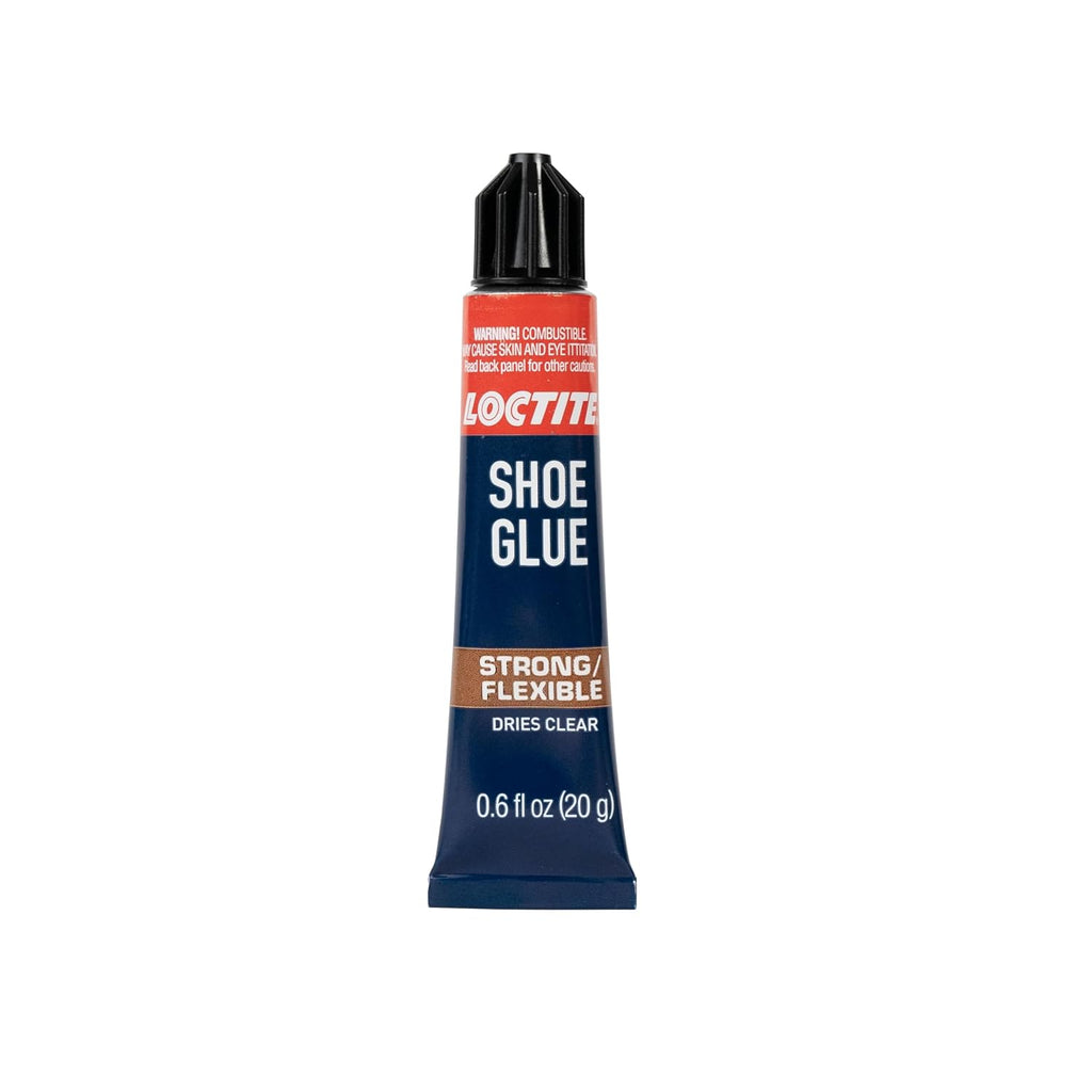 Loctite Shoe Glue, Strong & Flexible, Resistant to Water, Ideal for Rubber, Leather, Vinyl & Canvas, Permanent repair of any shoes, Precise application, Dries Clear - 0.6 fl oz Bottle, Pack of 1