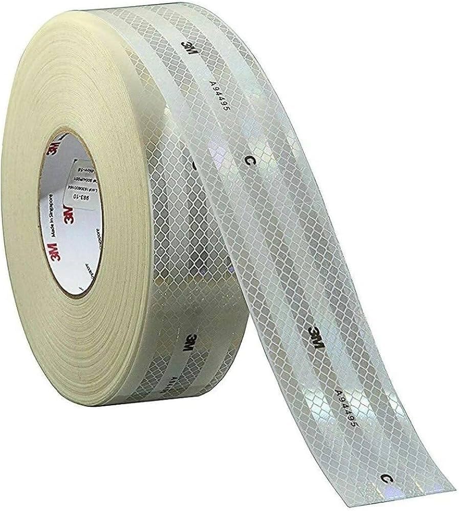 3M 983 High Intensity Reflective Tape (48mmX5mtr)(Pack of 1) (white)