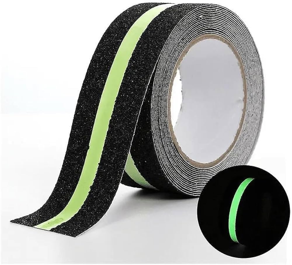 AR TAPES & PLASTICS Anti Slip Grip Tape (Size-2inch*5m) With Glow In The Dark Reduce The Risk Of Slipping Stair Tread Step And Other Slippery Surfaces. Pack of 1