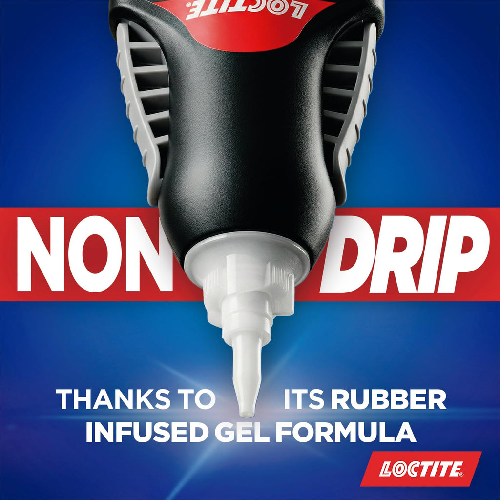 Loctite Super Glue Power Gel, Flexible Super Glue Gel, Superglue with Non-Drip Formula for Vertical Applications,Clear Superglue for Plastic, Wood, Metal, Crafts, & Repair, DIY, 4g