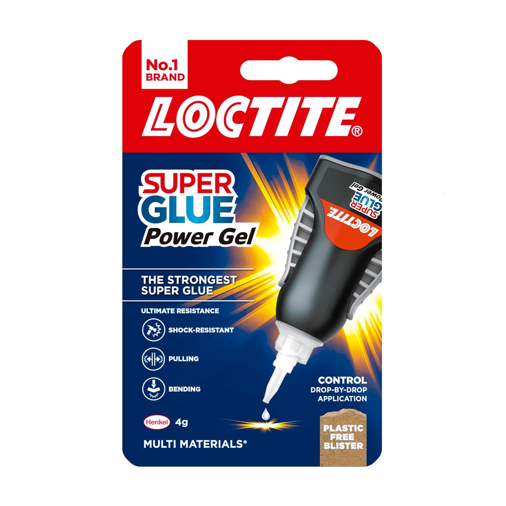 Loctite Super Glue Power Gel, Flexible Super Glue Gel, Superglue with Non-Drip Formula for Vertical Applications,Clear Superglue for Plastic, Wood, Metal, Crafts, & Repair, DIY, 4g