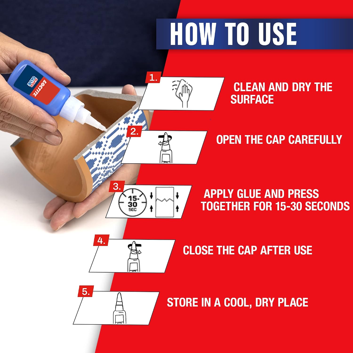 Loctite XXL, Strong All Purpose Liquid Adhesive for Accurate Repairs, controlled application on hard to reach surfaces, bonds in seconds, waterproof, multi material, DIY, super glue, 20g