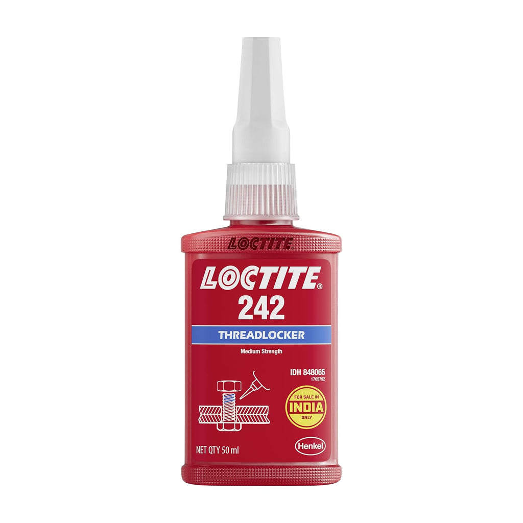 LOCTITE 242 - Blue 50ml | Medium-Strength Threadlocker for Metal Fasteners up to M36 | Prevents Loosening & Ensures Secure Bonding for Machinery, Engines & Vehicles | Thixotropic nature