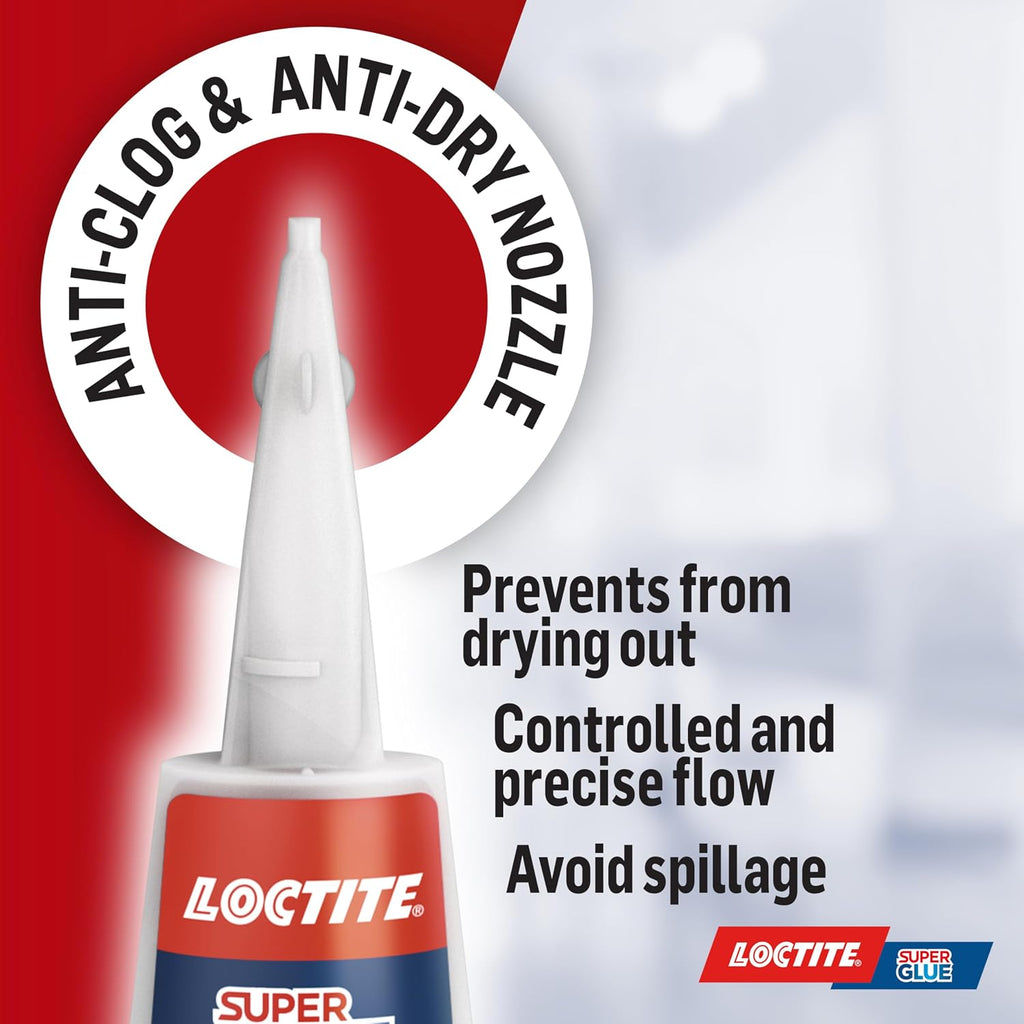 Loctite Precision, Strong All Purpose Liquid Adhesive for Accurate Repairs, controlled application on hard to reach surfaces, bonds in seconds, waterproof, multi material, DIY, super glue, 5g