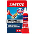 Loctite Threadlocker Red 271 locks, seals threaded fasteners permanently, prevent loosening from vibration, great for engines, machinery, vehicles for valve covers, water pumps, and alternators, 6ml