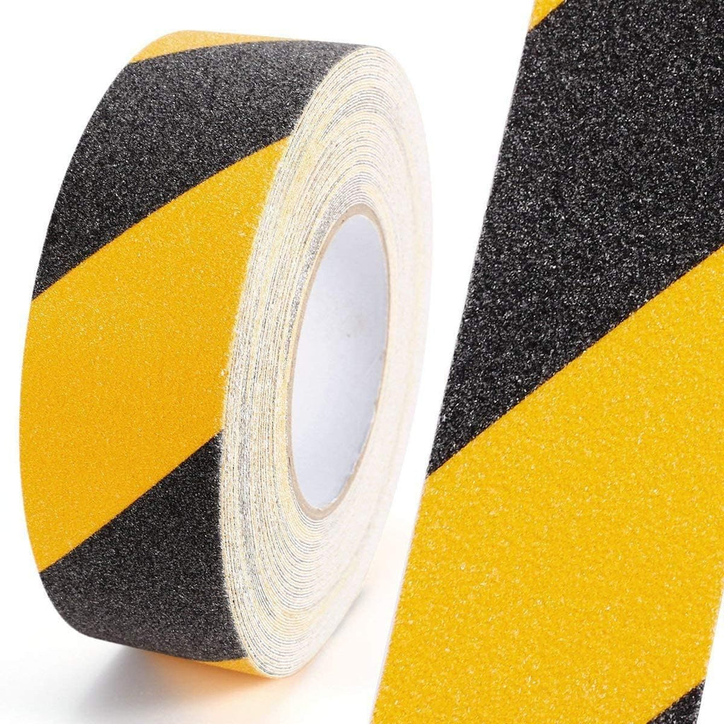 AR Anti-Skid Tape for Stairs Outdoor/Indoor Steps Floor Ramps Heavy Duty Adhesive Non-Slip Tape | Black – Yellow 18Mx50MM | Safety Anti Slip Tape (2)