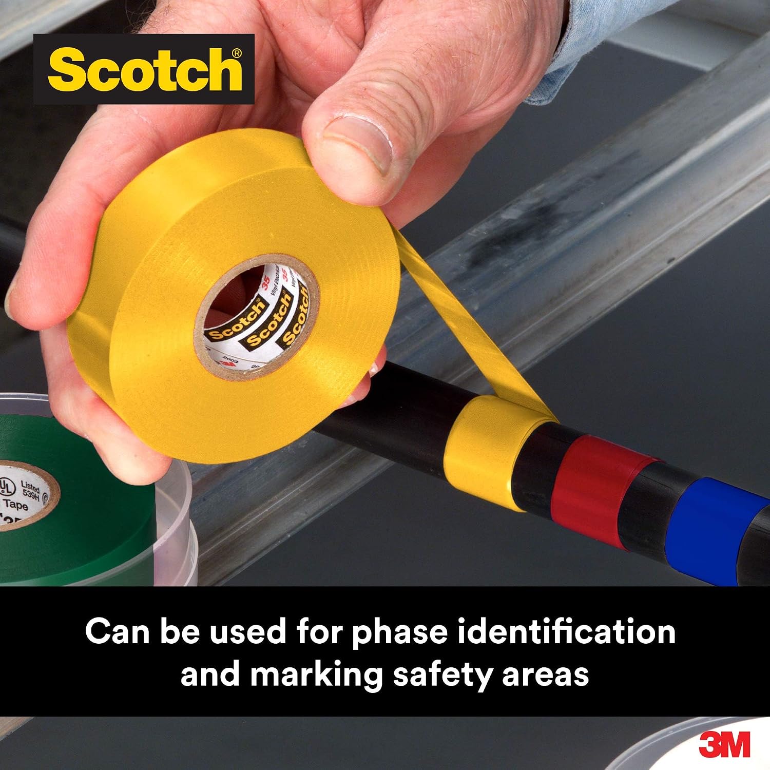 AR 3 M S.CO.T.C.H 35 Size-3/4x66FT (19mm*20mtr) Electrical Tape Yellow