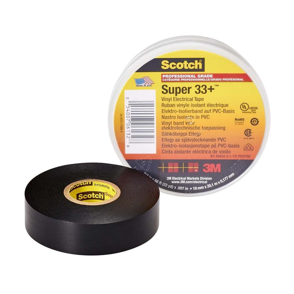 3 M Super 33+ Scoth Vinyl Electrical AR Tape Size- 19mm*20m (BLACK)