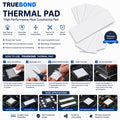 TRUEBOND 9w/mk Thermal Silicone Pad Size- 145x145 Soft Safe Simple to Apply for SSD CPU GPU Chipset Cooling (Pack of 1) (Grey, Thikness-0.5 MM)