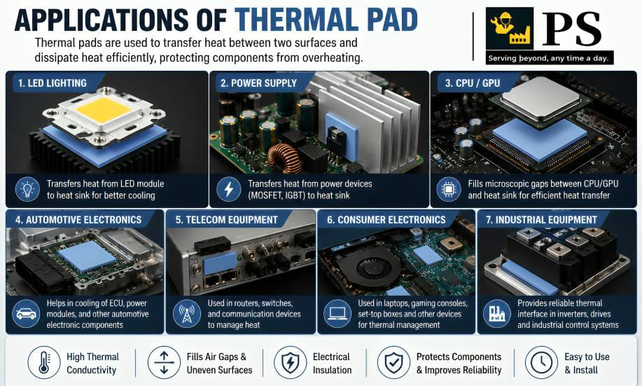 AR 5 PACK Thermal pad Size- 20x67x1.5mm Thermal Conductive Silicone Pads with 12.0 W/(m?K) Thermal Conductivity, Soft Safe Simple to Apply for SSD CPU GPU LED IC Chipset Cooling Blue