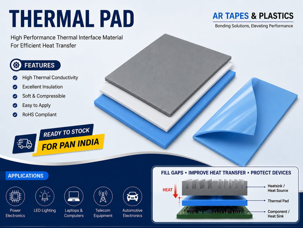 AR 5 PACK Thermal pad Size- 20x67x2mm thermal Conductive Silicone Pads with 9.0 W/(m?K), Soft Safe Simple to Apply for SSD CPU GPU LED IC Chipset Cooling Blue