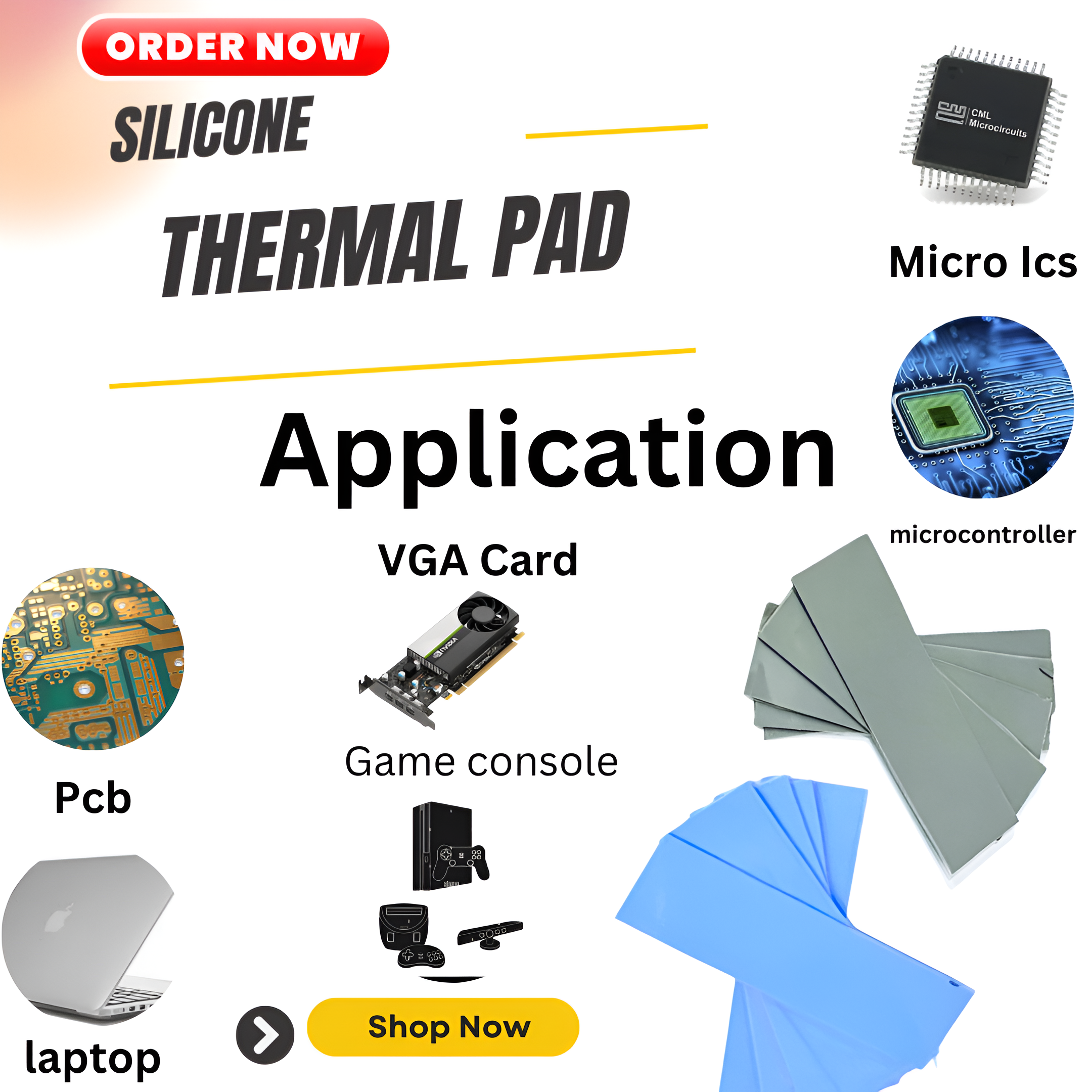 TRUEBOND 3w/mk Thermal Silicone Pad Size- 145x145x2mm Soft Safe Simple to Apply for SSD CPU GPU Chipset Cooling (Pack of 1) (Grey, Thikness 3 MM)